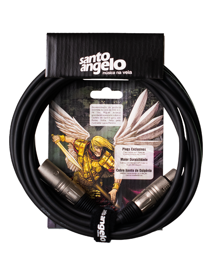 Santo Angelo® ANGEL LW Cable Micrófono XLR a XLR OFHC | 3.05mt
