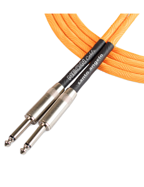 Santo Angelo® NEON Orange Cable Instrumentos Plug ¼" Recto a Plug ¼" Recto OFHC | 3.05mt