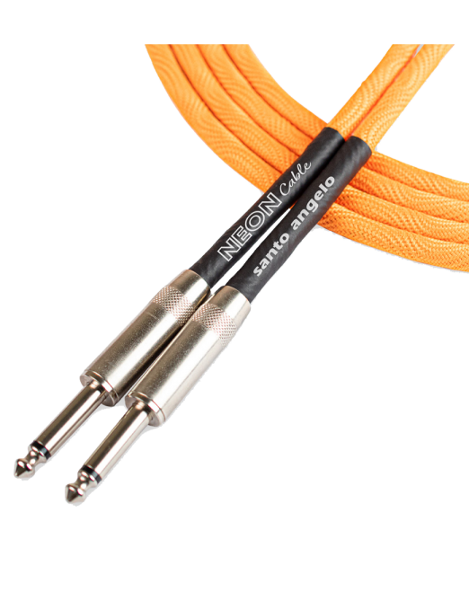 Santo Angelo® NEON Orange Cable Instrumentos Plug ¼" Recto a Plug ¼" Recto OFHC | 3.05mt