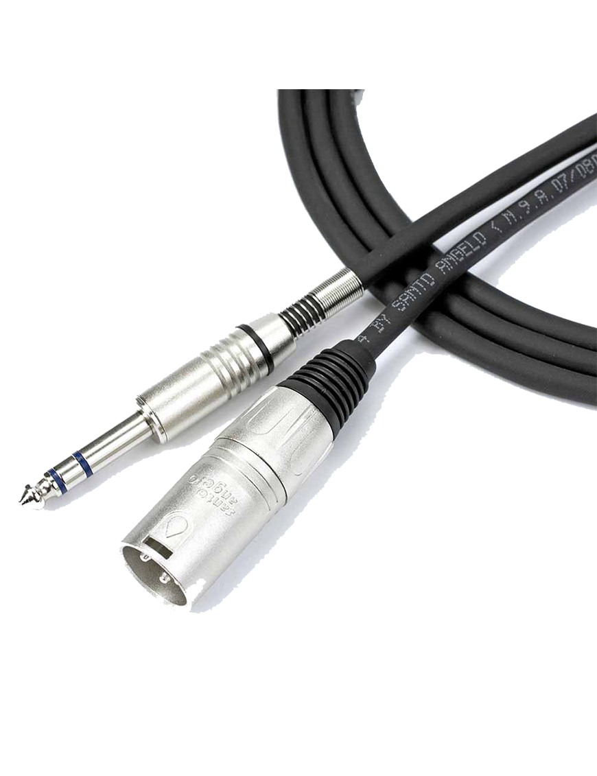 Santo Angelo® AC12 QUAD Cable Audio Estudio 1Plug ¼" TRS a 1XLR Macho OFHC | 1.5mt