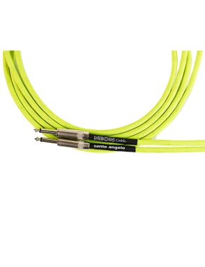Santo Angelo® NEON Green Cable Instrumentos Plug ¼" Recto a Plug ¼" OFHC | 3.05mt