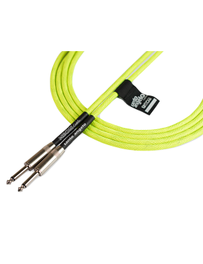 Santo Angelo® NEON Green Cable Instrumentos Plug ¼" Recto a Plug ¼" OFHC | 3.05mt