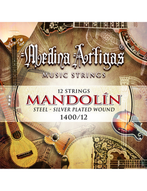 Medina Artigas® 1400-12 Cuerdas Mandolina 12 Cuerdas Entorchadas