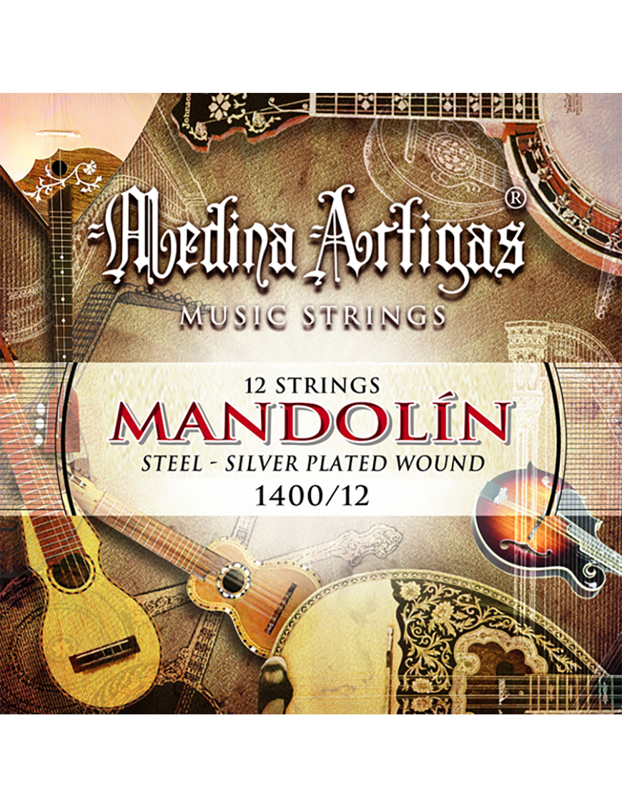 Medina Artigas® 1400-12 Cuerdas Mandolina 12 Cuerdas Entorchadas