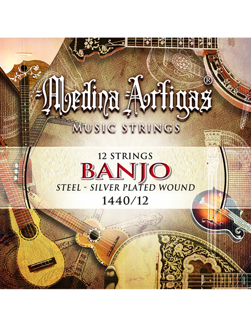 Medina Artigas® 1440-12 Cuerdas Banjo 12 Cuerdas Entorchadas