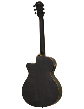 Aria® FET F2 Guitarra Electroacústica Cutaway con Funda | Stained Black