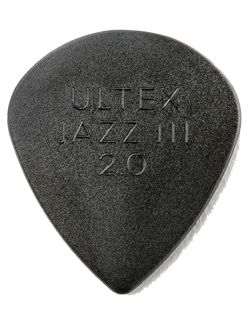 Dunlop® 427 Uñetas Ultex® JAZZ III Calibre: 2.00 mm Negro | Bolsa: 24 Unidades