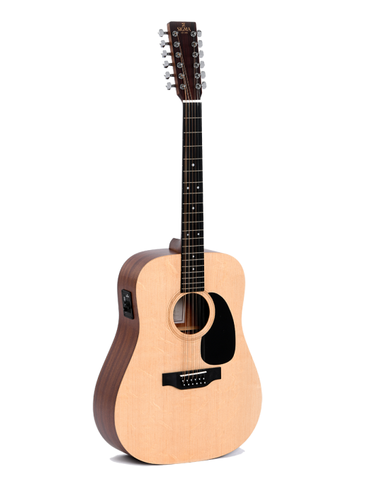 Sigma® DM12E Guitarra Electroacústica Dreadnought 12 Cuerdas | Natural