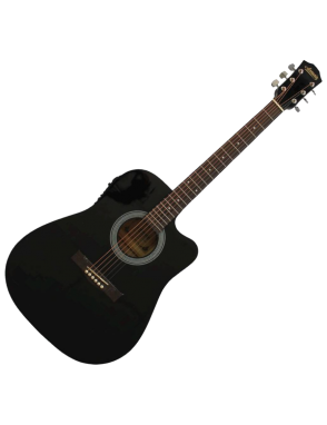 Accacia® FG029 Guitarra Folk Electroacústica 41" Black