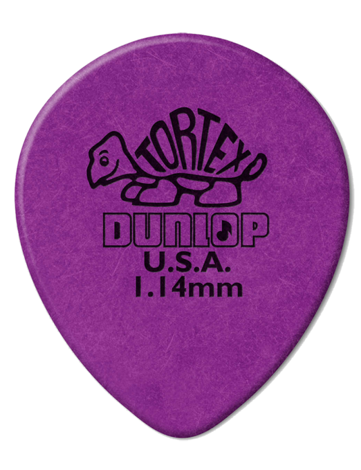 Dunlop® 413 Uñetas Tortex® TearDrop Calibre: 1.14mm Purple | 72 Unidades