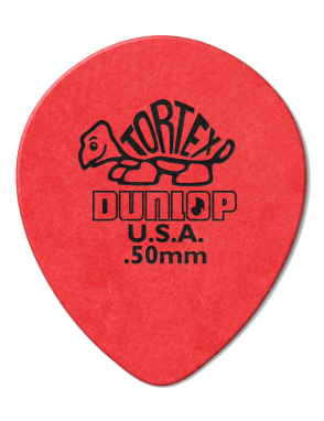 Dunlop® 413 Uñetas Tortex® TearDrop Calibre: .50 mm Color: Rojo | 72 Unidades