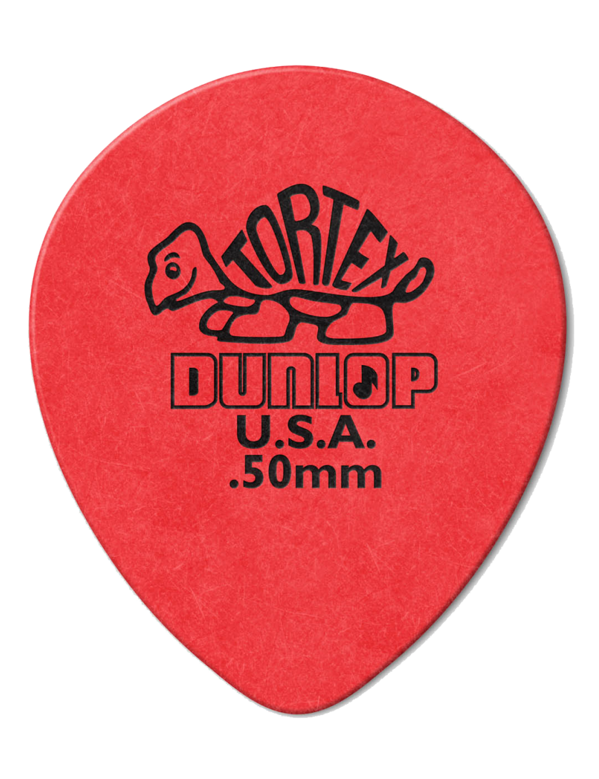 Dunlop® 413 Uñetas Tortex® TearDrop Calibre: .50 mm Color: Rojo | 72 Unidades