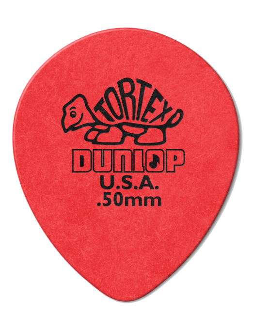 Dunlop® 413 Uñetas Tortex® TearDrop Calibre: .50 mm Color: Rojo | 72 Unidades