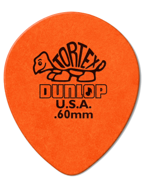 Dunlop® 413 Uñetas Tortex® TearDrop Calibre: .60mm Naranjo | 72 Unidades