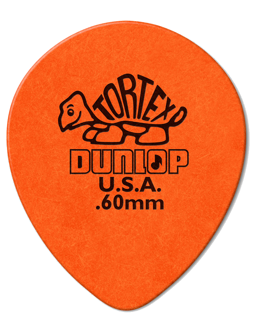 Dunlop® 413 Uñetas Tortex® TearDrop Calibre: .60mm Naranjo | 72 Unidades