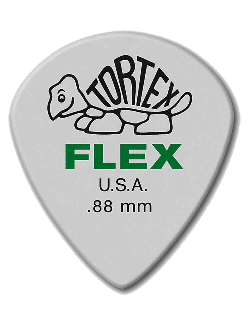 Dunlop® 466 Uñetas Tortex® Flex™ JAZZ III XL Calibre: .88mm Verde | 12 Unidades