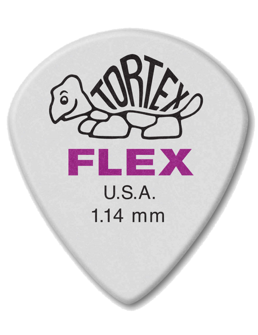 Dunlop® 466 Uñetas Tortex® Flex™ JAZZ III XL Calibre: 1.14mm Lila | 12 Unidades