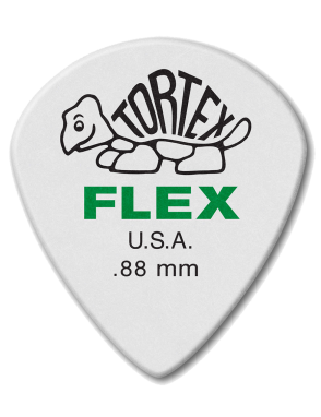 Dunlop® 468 Uñetas Tortex® Flex™ JAZZ III Calibre: .88mm Verde | 12 Unidades