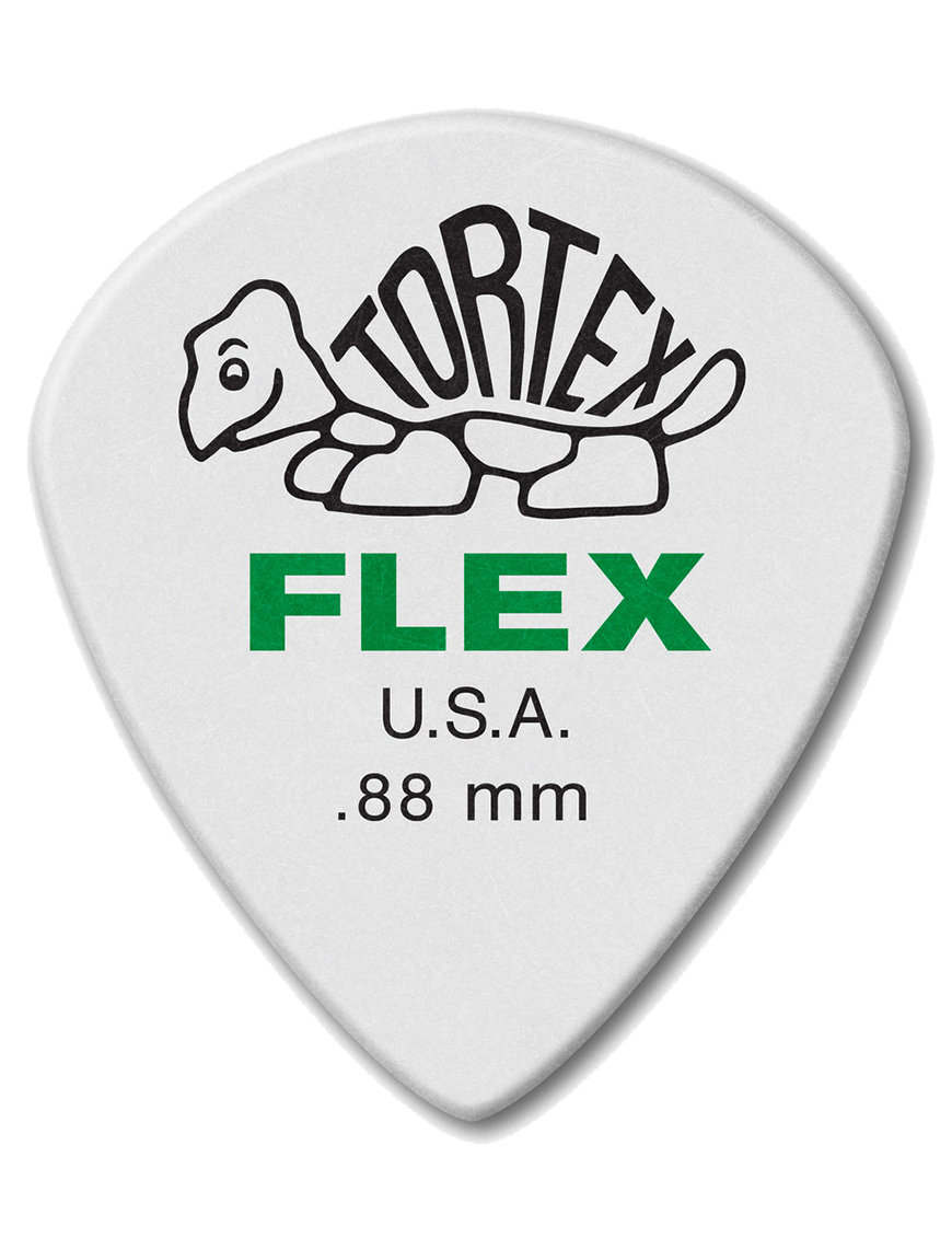 Dunlop® 468 Uñetas Tortex® Flex™ JAZZ III Calibre: .88mm Verde | 12 Unidades