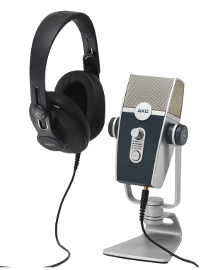 AKG® Podcaster Essentials Micrófono Pack  Micrófono, Audífono y Software