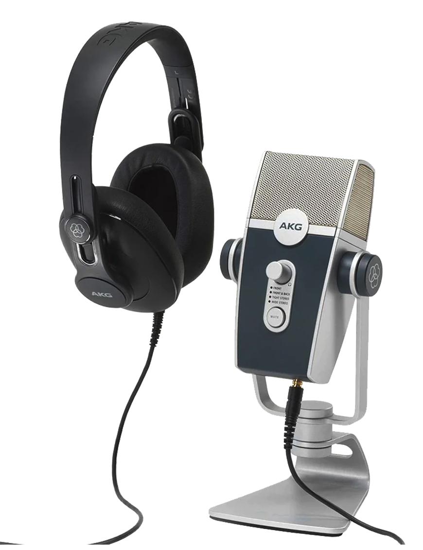 AKG® Podcaster Essentials Micrófono Pack  Micrófono, Audífono y Software