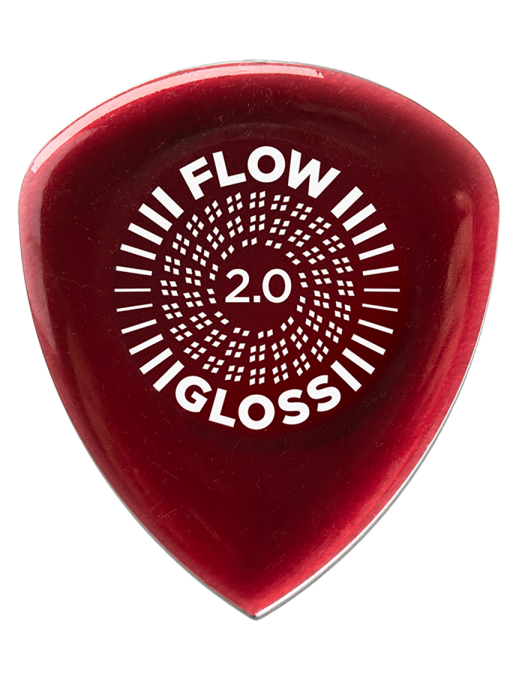 Dunlop® 550 Uñetas Flow® Gloss Calibre: 2.00mm Rojo | 3 Unidades