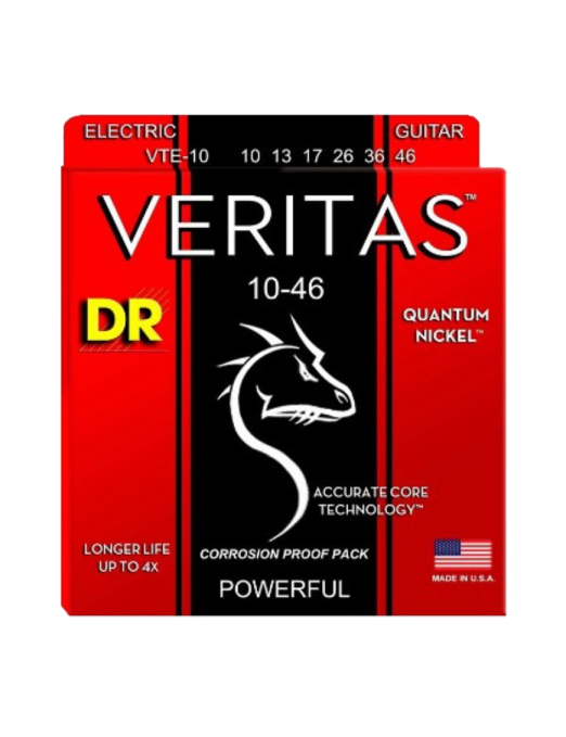 DR VERITAS™ 10-46 Cuerdas Guitarra Eléctrica Medium Extra: 3 Cuerdas