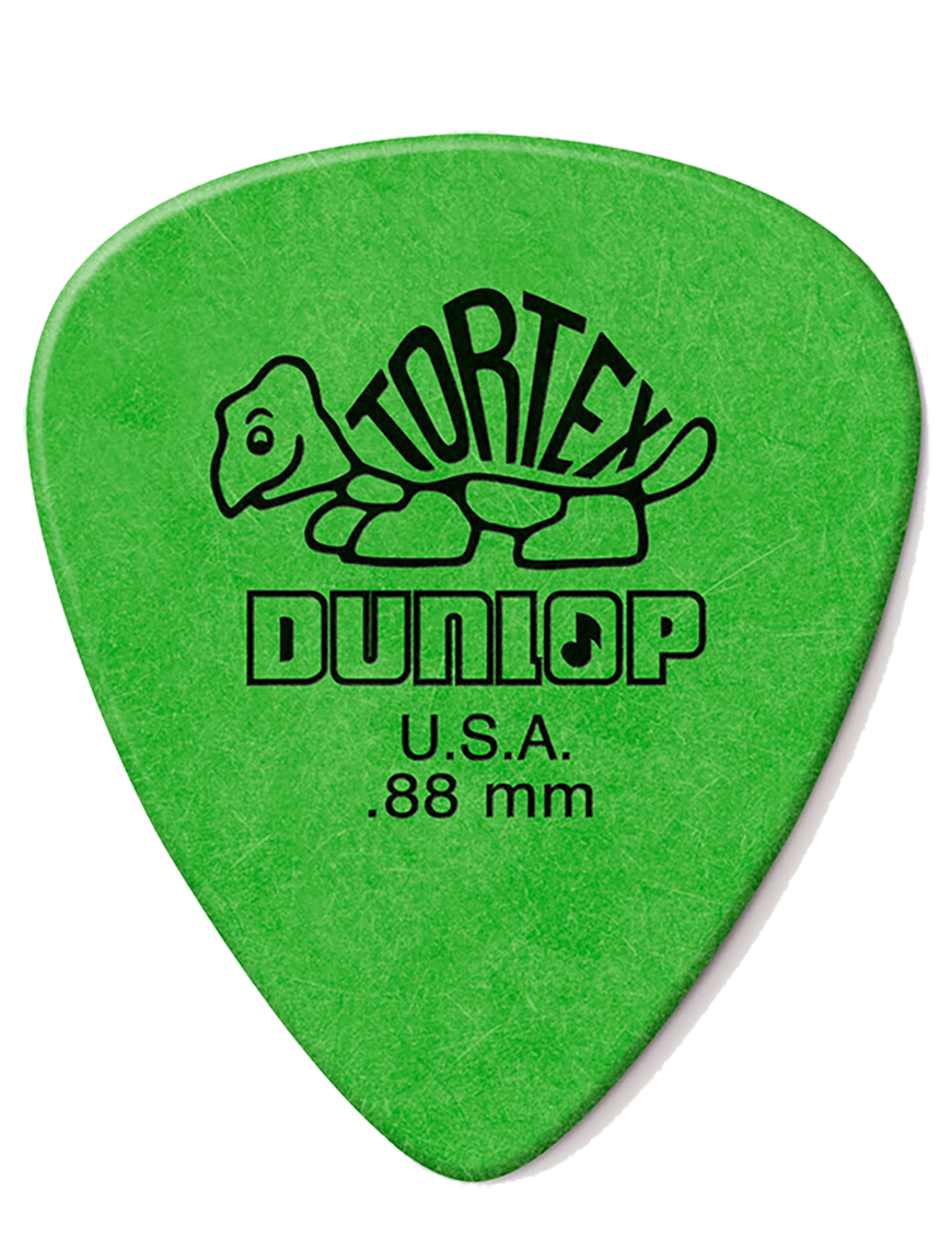 Dunlop® 418 Uñetas Tortex® Standard Calibre: .88mm Verde | 12 Unidades