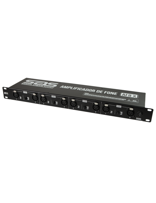 Santo Angelo® AF8X Amplificador Audífonos AF8 Mono/Estéreo 8 Canales