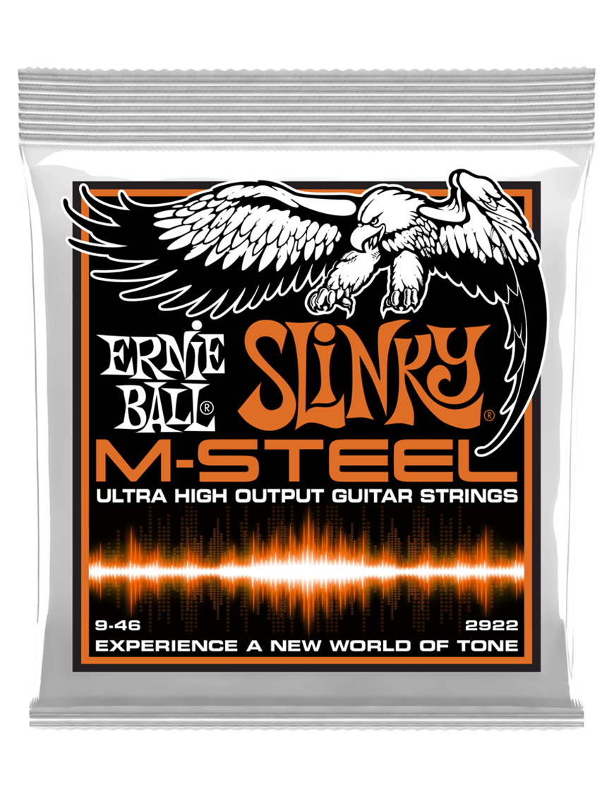 Ernie Ball® 2922 9-46 M-STEEL Cuerdas Guitarra Eléctrica SLINKY®
