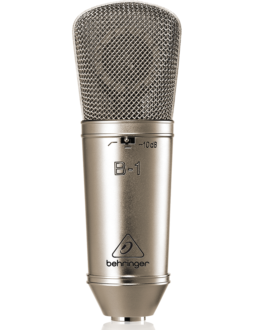 Behringer® B-1 Micrófono Estudio Condensador Diafragma Grande Pack: Case Araña Antipop