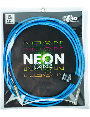 Santo Angelo® NEON Blue Cable Instrumentos Plug ¼" Recto a Plug ¼" Recto OFHC | 3.05mt