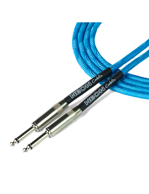 Santo Angelo® NEON Blue Cable Instrumentos Plug ¼" Recto a Plug ¼" Recto OFHC | 4.57mt