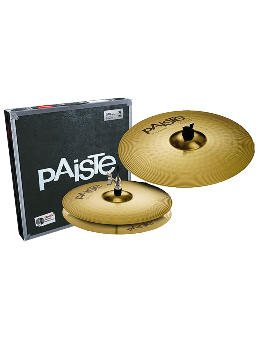 Paiste® Platillos Set 101 Brass Essential Set: Hi-Hat 13" Crash 18"