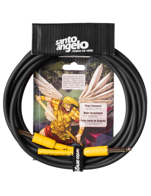 Santo Angelo® SAMURAI 4.57mt Cable Instrumentos Plug ¼" Recto a Plug ¼" OFHC