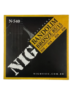 NIG® N-540 Cuerdas Mandolina 8 Cuerdas 10-36 Bronce 85/15 Loop End