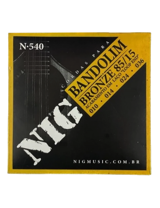 NIG® N-540 Cuerdas Mandolina 8 Cuerdas 10-36 Bronce 85/15 Loop End