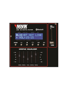 NOVIK® 8500BT Power Mixer 8500BT 500W 8 Canales XLR Bluetooth®