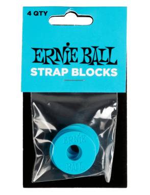 ERNIE BALL® 5619 Bloqueo de Correa Azul Set: 4 Unidades