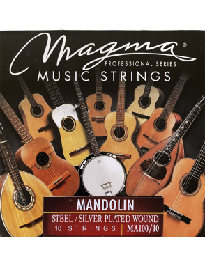 Magma® MA100/10 Cuerdas Mandolina 10 Cuerdas Acero Entorchadas