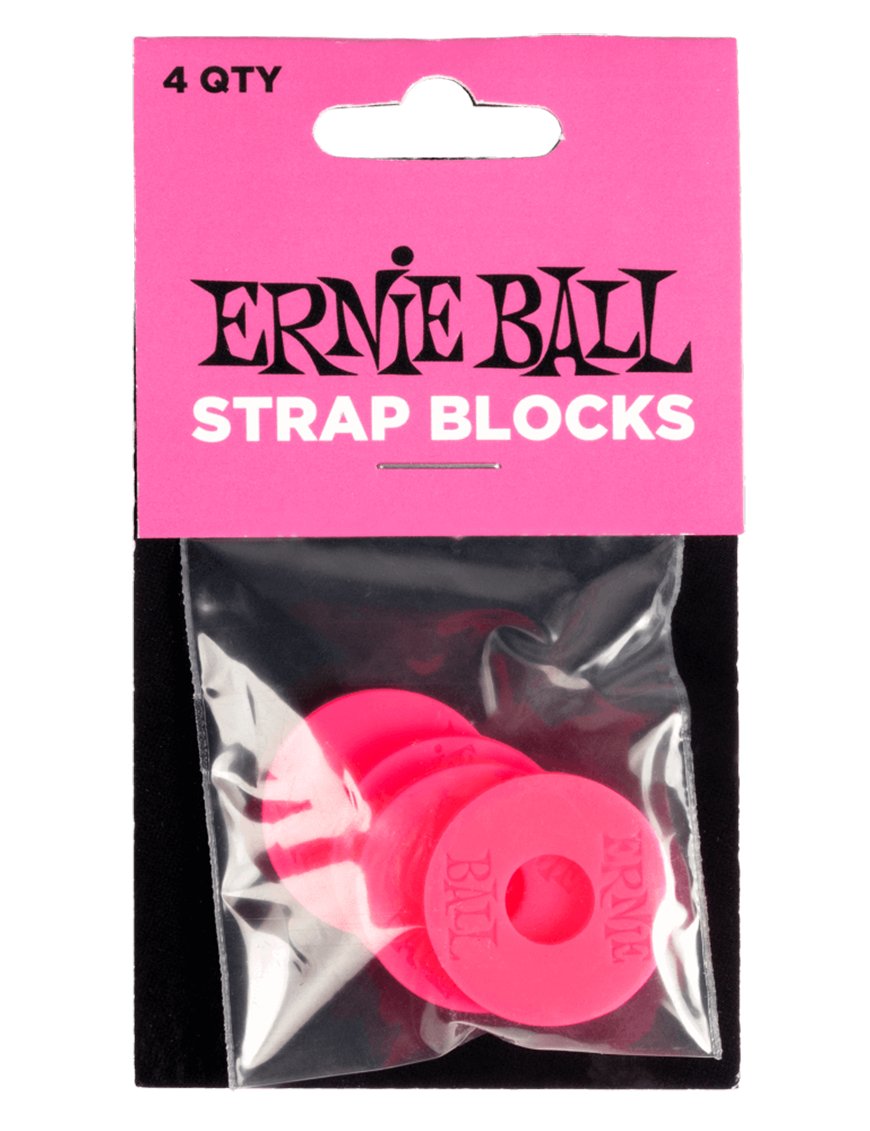 ERNIE BALL® 5623 Bloqueo de Correa Pink Set: 4 Unidades