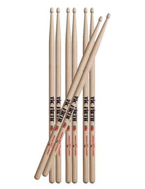 VIC FIRTH® 5A Pack American Classic® Baqueta Punta Madera Pack: 4 Pares