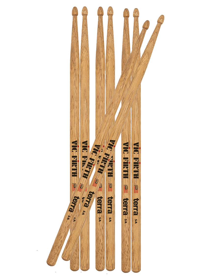 VIC FIRTH® 5AT Pack American Classic® Terra Baqueta Punta Madera Pack: 4 Pares