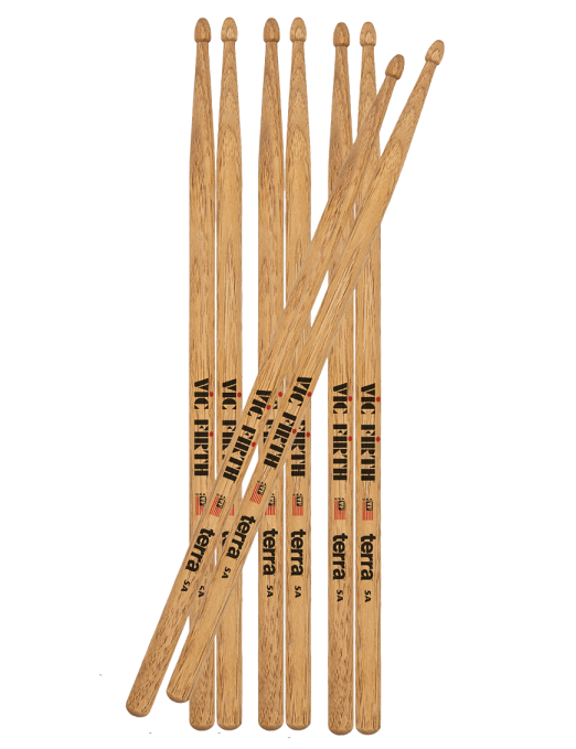 VIC FIRTH® 5AT Pack American Classic® Terra Baqueta Punta Madera Pack: 4 Pares