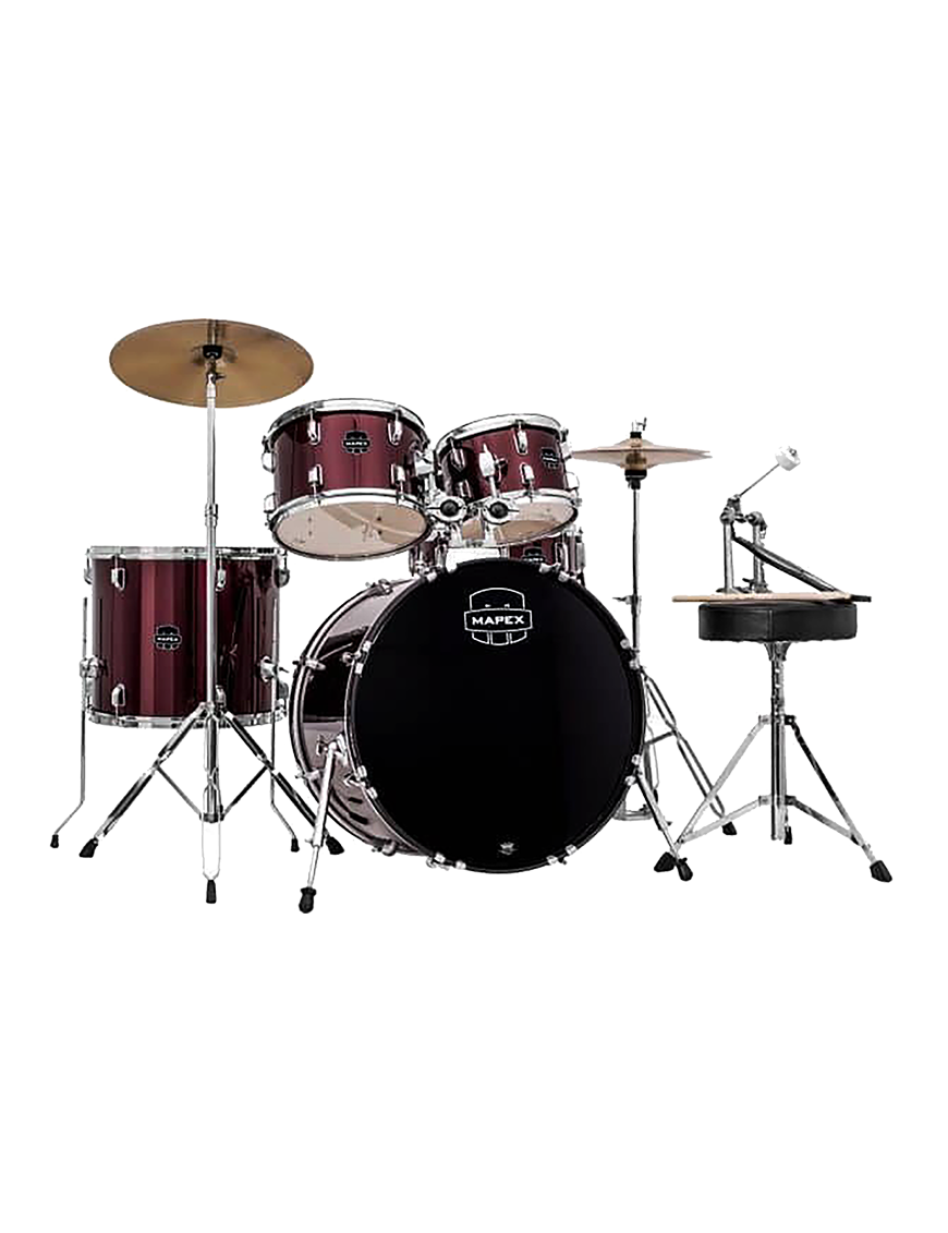 MAPEX® PDG5254TC Set Batería Prodigy Kit: 5 piezas + Platillos | Dark Burgundy