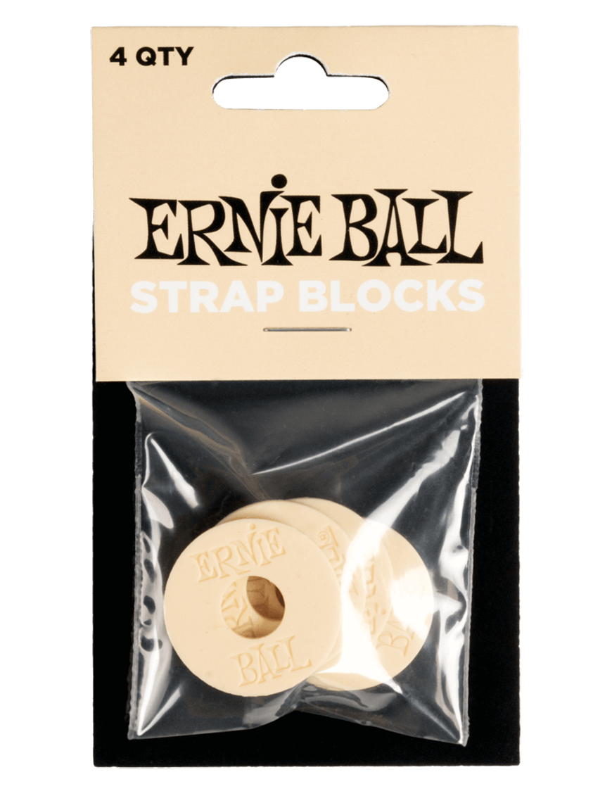 ERNIE BALL® 5620 Bloqueo de Correa Cream Set: 4 Unidades