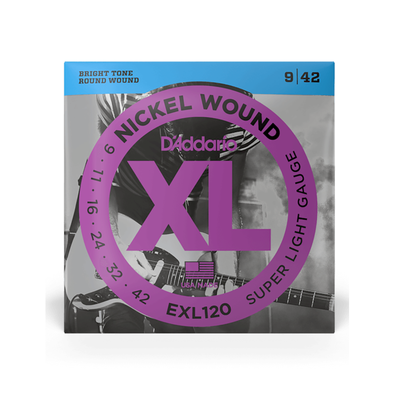 D'Addario EXL120 9-42 Cuerdas Guitarra Eléctrica Nickel