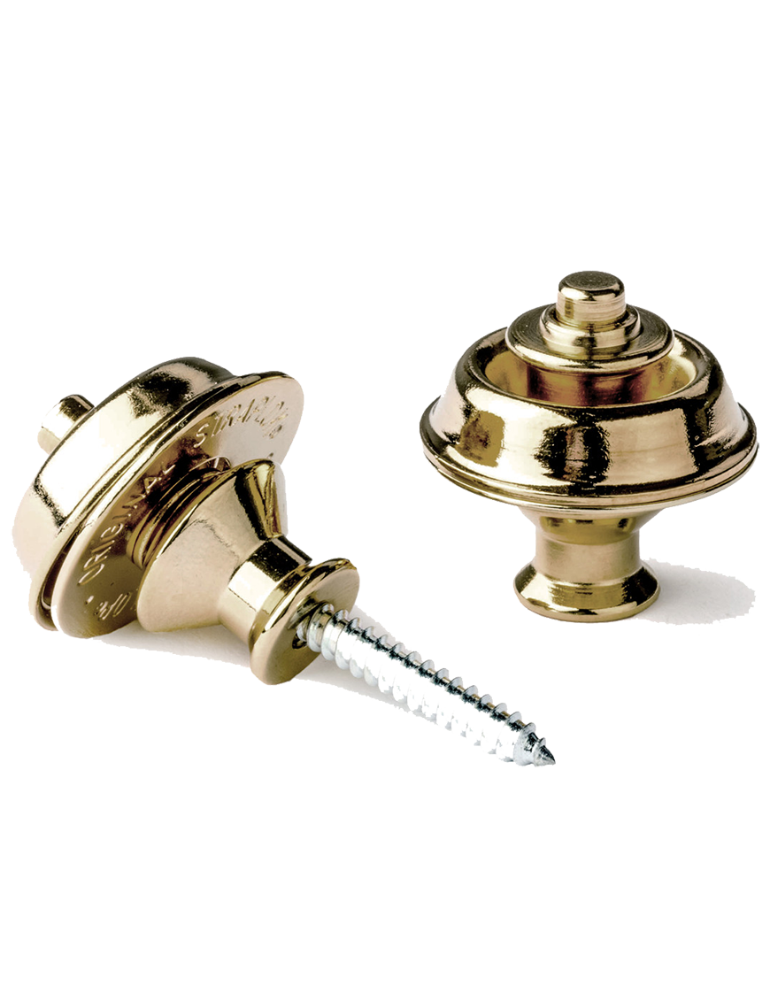 Dunlop® SLS1032BR Seguro Correa Straplok® Dual Design Brass