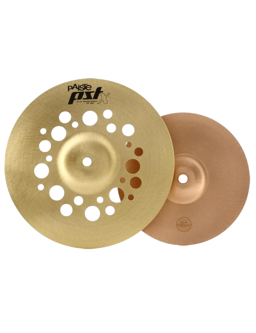 Paiste® PSTX Platillos Splash 10" Efectos Stack Superior 10" Inferior 8" Set: Par