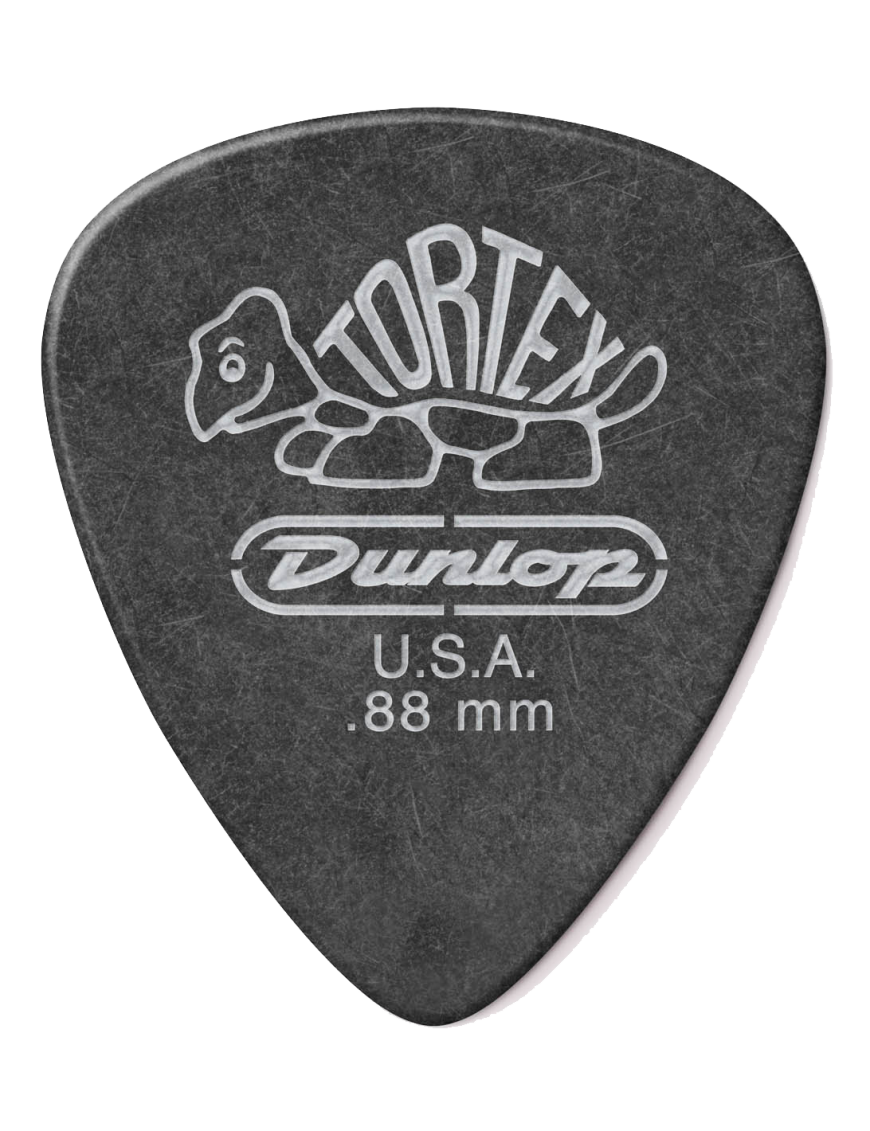 Dunlop® 488 Uñetas Tortex® Pitch Black Calibre: .88mm | Bolsa 12 Unidades